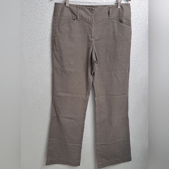 CAbi Linen Blend Olive Green Pants   Size 8 - Picture 1 of 5